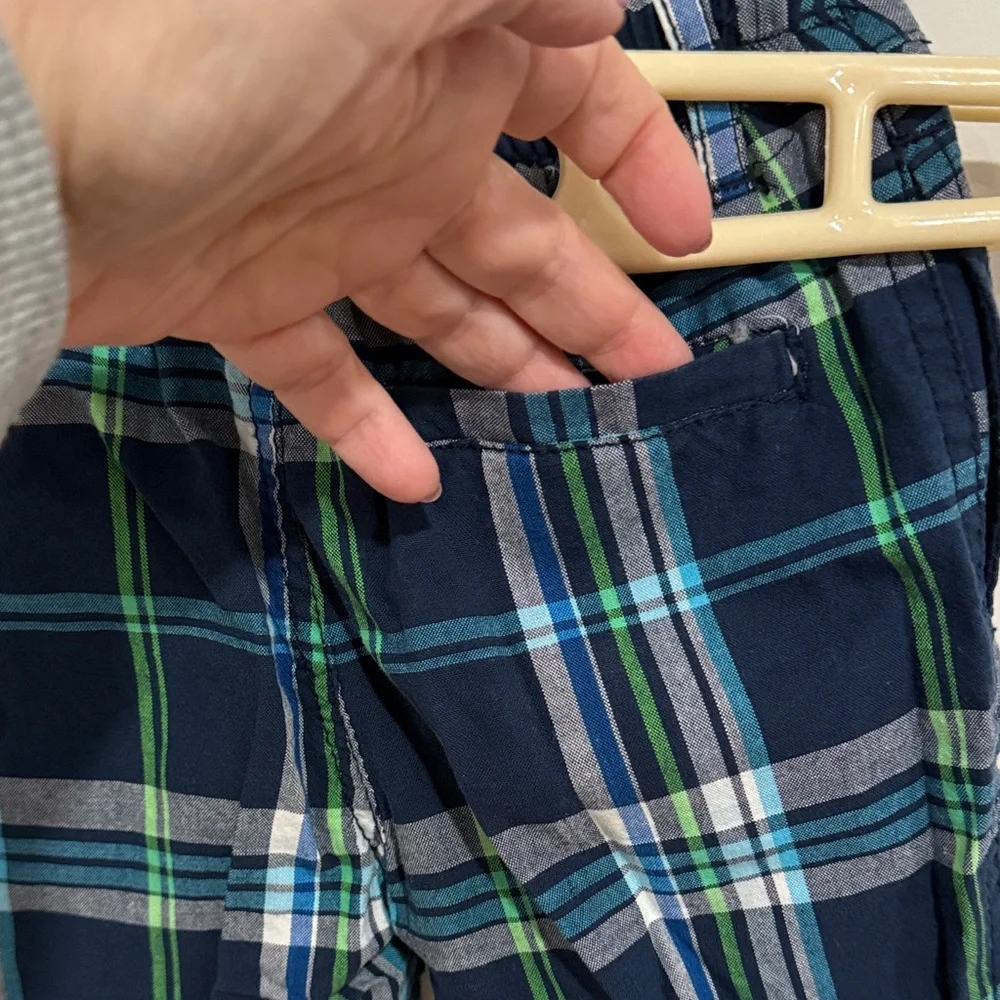 Nautica Kids Plaid Shorts - Blue and Green